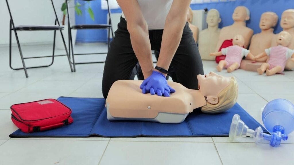 CPR Basic Life Support Training with AED demonstration – LawGracia Global College emergency response course